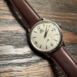 Orient Bambino Small Seconds w/ Brown Genuine Leather Strap (Not Original Strap)